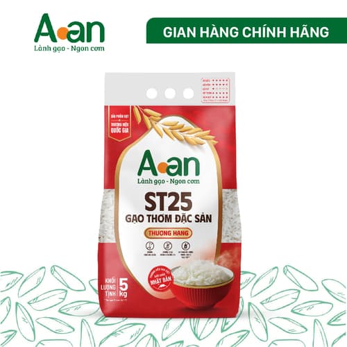 Gạo ST25 Sóc Trăng - Hạt dài, dẻo cơm